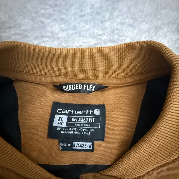 Carhartt Tan Quilted Canvas Work Vest - Picture 5 of 7